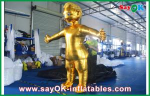 China Golden Man Cloth Inflatable Cartoon Characters For Advertising on sale
