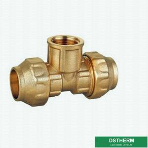 Quality Aluminum PE Pipe CZ132 Brass Compression Fittings With SS Sleeve for sale