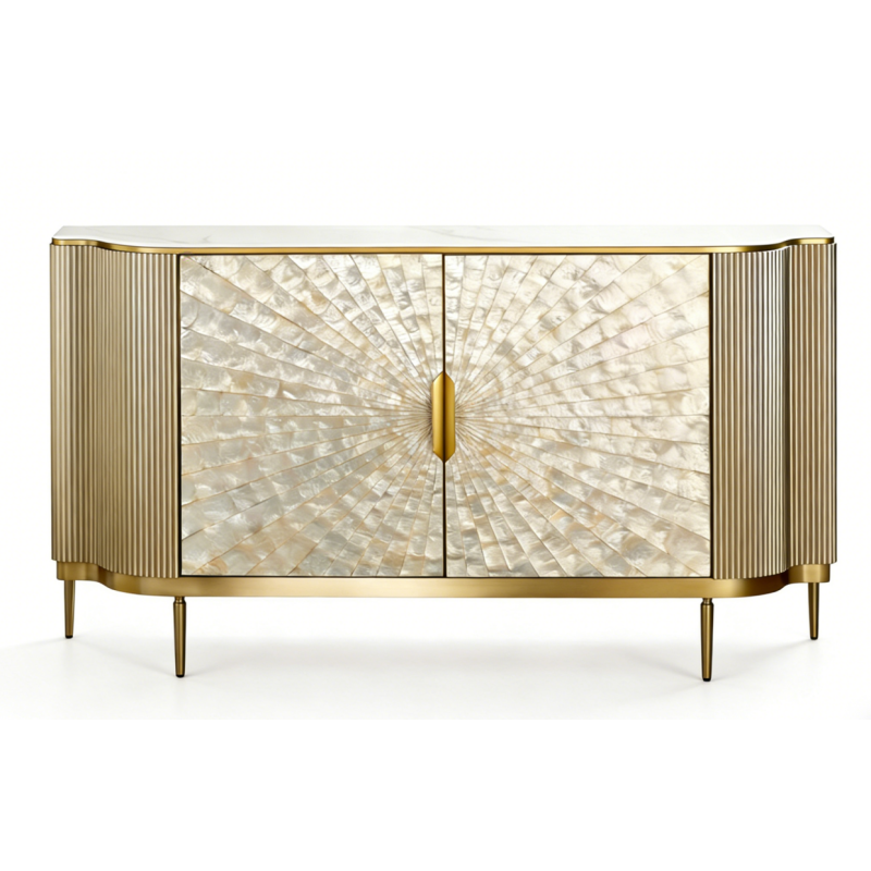 Modern Luxury Buffet Sideboard for Dining Room and Kitchen Rustic Style Wood Furniture for Home Use in Dining Room