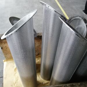 Buy cheap 304 Stainless Steel Mesh Basket With Punched Sheet Water Treatment Filter from wholesalers