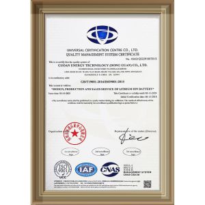 Guoan Energy Technology (dongguan) Co., Ltd. Certifications