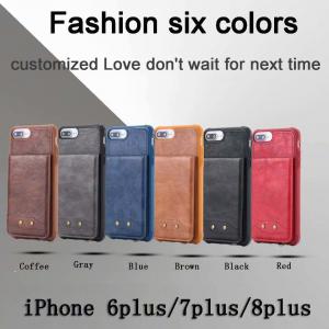 China iPhone Portable Leather Phone Case with Card Holder Slot Lanyard Strap on sale