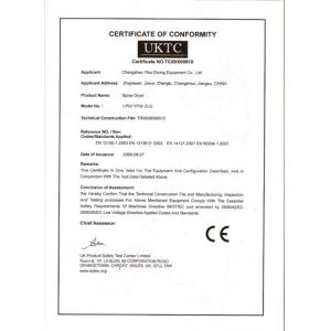 Changzhou Yibu Drying Equipment Co., Ltd Certifications