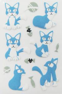 China Pet Die Cut 3D Animal Stickers , Handbag Little Cat Puffy Stickers Offset Printing on sale