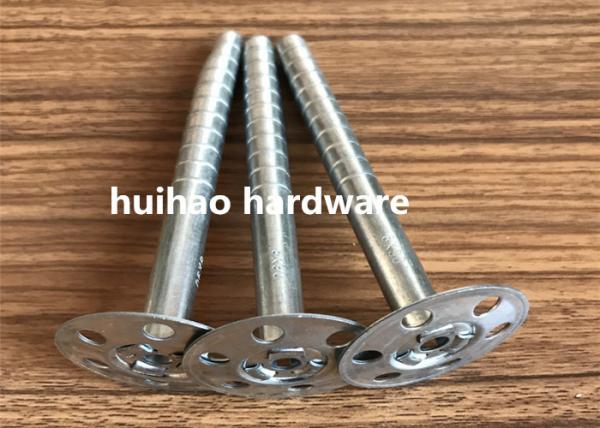 Buy Galvanized Steel Rock Wool Insulation Anchor pins With 35mm Round Washer Base at wholesale prices