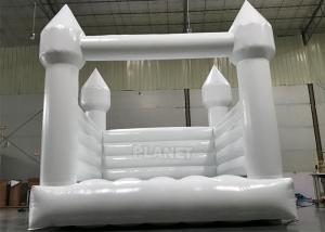 Quality Commercial White Inflatable Slide Bouncer Jumping Castle For Party for sale