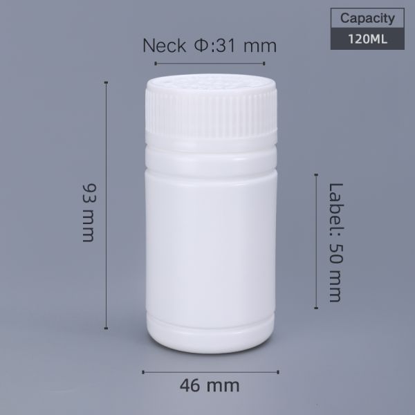 20ml 30ml 40ml 50ml 70ml 100ml Plastic Bottle for Pill Storage Container White Color