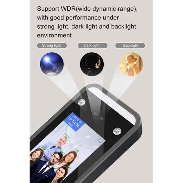 Visible Light WDR AI Face Recognition Attendance Machine For Employee Management