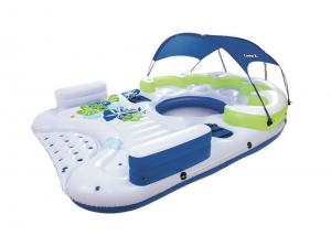 China Funny Canopy Island Inflatable Floating River Raft For 7 Person on sale