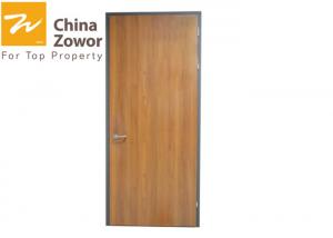 Quality Single Swing Right Handed Fire Safety Door Wood Grain Finish Galvanized Steel for sale