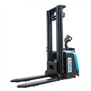China Pedestrian Electric Powered Stacker , Energy Saving Small Electric Pallet Stacker on sale