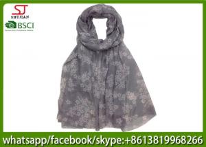 China China factory direct supply mini flower long print scarf shawl 100*200cm 100% Polyester pashmina keep fashion on sale