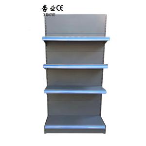 China Factory Customized Color Size Supermarket Display Rack Single-side Steel Gondola Shelving Retail Store Stand Display on sale
