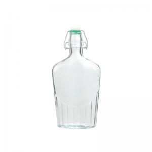 China Reusable Glass Milk Bottles Container Swing Top 440ML Eco Friendly on sale