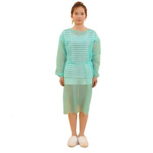 China Single Use Non Woven Isolation Gown With Knitted Cuff , Disposable Patient Gowns on sale