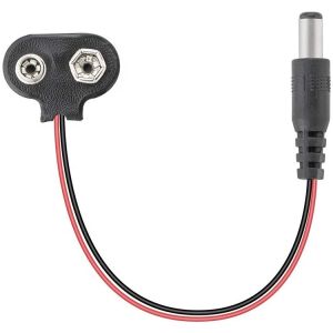 China 9V Battery Snap Clip Connector To DC Male 5.5mm/2.1mm Plug Power Cable for Battery Holders on sale