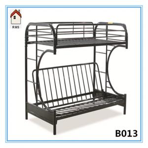 Quality C shape metal double bunk bed metal sofa bunk bed B013 for sale