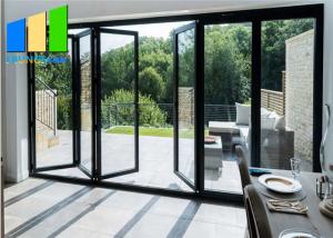 Quality Soundproof Thermal Break Tempered Glass Aluminium Bi - Folding Doors Residentian In USA for sale