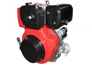 Quality Red color High Performance Diesel Engines 1 cylinder air cooled electric start for sale