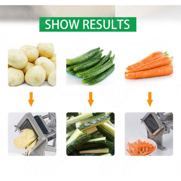 3/8'' Manual Potato Chips Slicer Sweet Potato Strips Shredder Making Machine