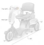 Titan High Performance Portable 3 Wheel Electric Mobility Scooter ( Free