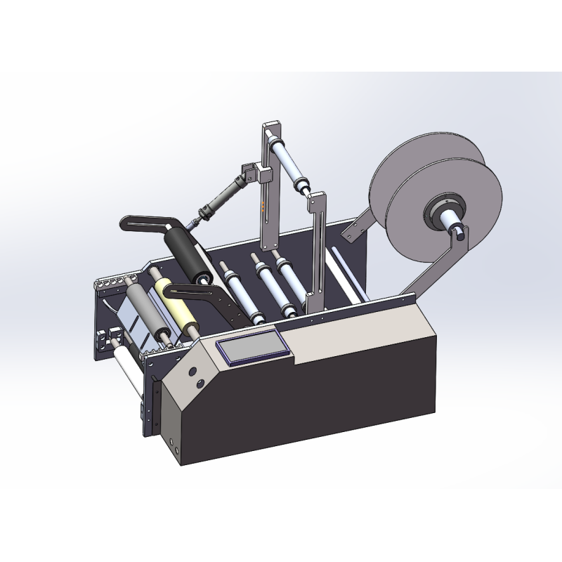 Semi Automatic Label Sticker Machine Desktop Glass Plastic Round Bottles Labeling Machine for Juice Wine and Perfume Bottles