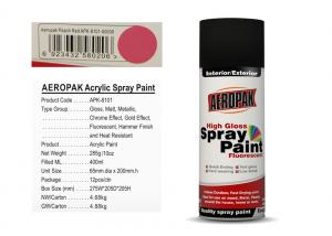 Quality Peach Red Color Aerosol Spray Paint Good Adhesiveness For Lamp / Picture Frame for sale