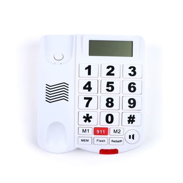Thunder Proof Big Button Telephone LCD Backlight RoHS Caller ID Telephone