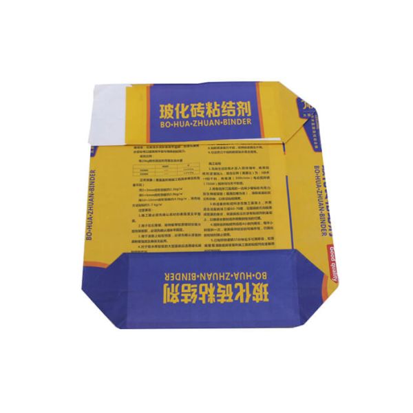 Multiwall Kraft Paper Sacks Block Bottom Valve Bag For Tile Adhesive