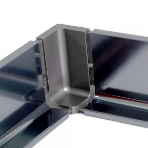 Quality Black Aluminium Profile Handle Custom Furniture Hardware For Sliding Wardrobe Doors for sale