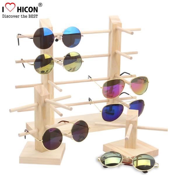 Buy Countertop Colorful Waterproof Acrylic / Wood Sunglasses Display Rack at wholesale prices