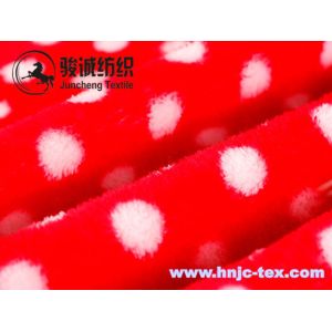 Double sides printed small dots flannel fabric for blanket fabric and apparel