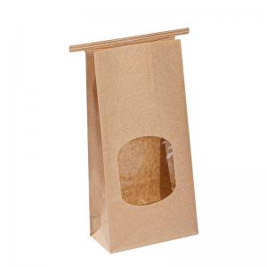 China Custom Food Grade Kraft Paper Bags For Takeaway / Fast Food / Bakery Goods on sale