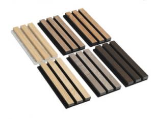 China Slat Wood Acoustic Panels 21mm Wall Ceiling Decoration Sound Proof Insulation on sale