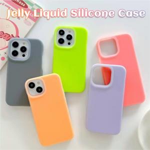 Quality Mobile Shockproof Cell Phone Back Cover Jelly Liquid Silicone Case For Iphone 14 / 14pro / 14 Pro Max / 13 / 13pro for sale