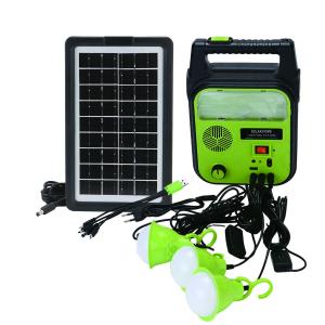Quality Portable Solar System Lighting With 3 Bulbs And Mobile Phone Charging Function for sale