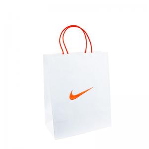 China Customized Logo White Paper Bag With Handle Rope Free Sample Wholesale on sale
