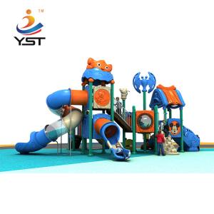 China Cartoon Theme Kids Playground Slide Plastic Playground Equipment Slides on sale