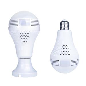 Quality 360 Degree Angle Wifi Light Bulb Security Camera With Fisheye Lens Panoramic View for sale