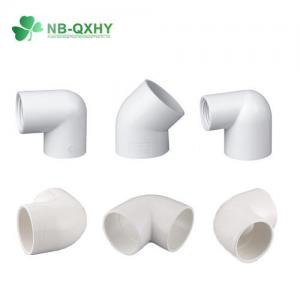 China Round Head Code Sch40 PVC Pipe Elbow for Glue Connection in Plastic Pipe Fitting on sale