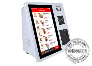 Quality 15.6 Inch Touch Screen Credit Card Payment Machine Self Service Table Standing for sale