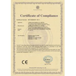 Guangzhou Lianhe Machinery Co., Ltd. Certifications