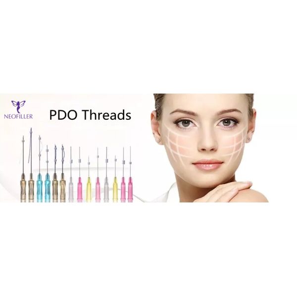 Absorbable 3D Cog Pdo Eye Thread Lift Threading To Lift Face L Blunt