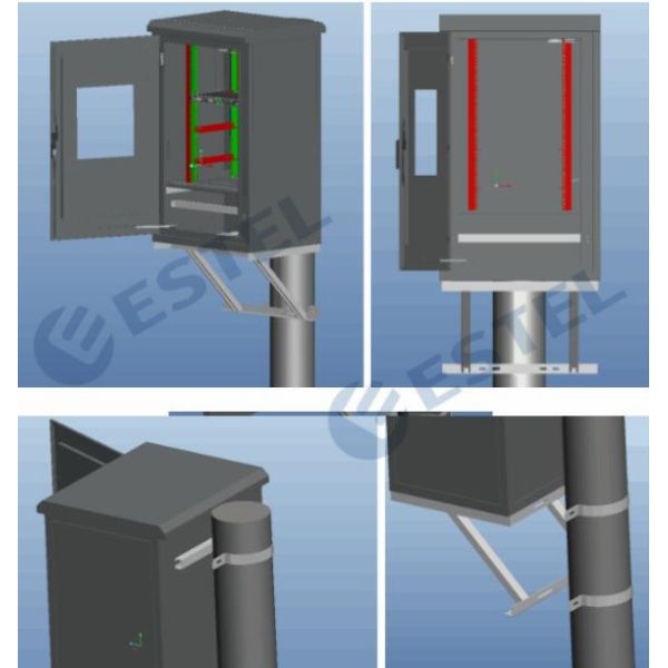 11U Pole Mount Weatherproof Enclosure