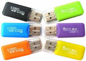 China TF Card / SD Card / CF Card Micro SDHC Card Reader Plastic Material For Promotion Gift on sale