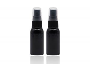 Quality 20mm Black Refillable Plastic Spray Bottles Empty PET Bottle With Black Mist Pump for sale